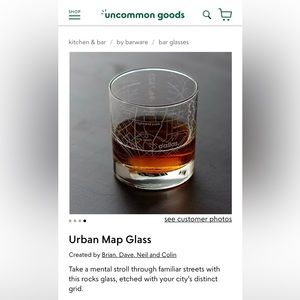 Dallas City Map Glass
